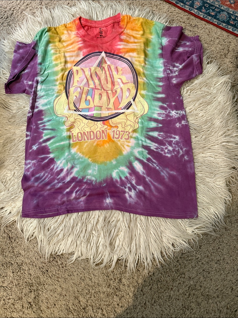 Pink Floyd Kids Tie-Dye Tee - Purple, Green, Yellow, Orange, Red